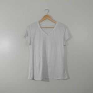Eileen Fisher Silvery Sparkely White T-Shirt